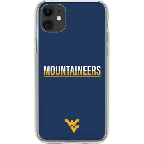West Virginia University Blue Wood Floor iPhone 11 Clear Case