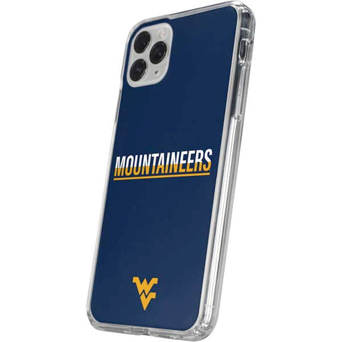 West Virginia University Blue Wood Floor iPhone 11 Pro Clear Case