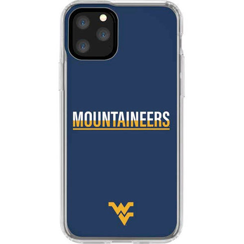 West Virginia University Blue Wood Floor iPhone 11 Pro Clear Case