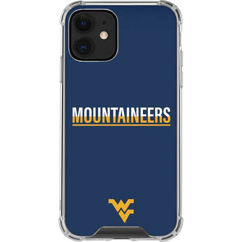 West Virginia University Blue Wood Floor iPhone 12 Clear Case