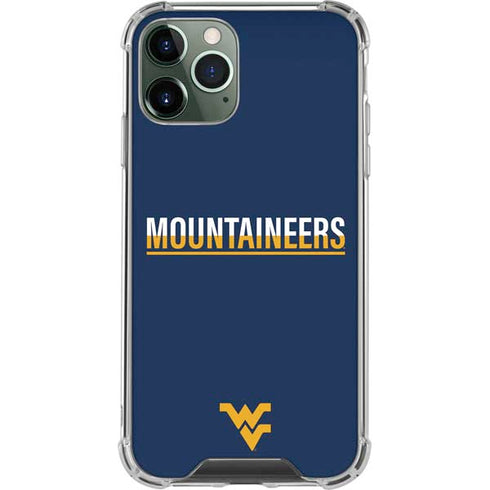 West Virginia University Blue Wood Floor iPhone 12 Pro Clear Case