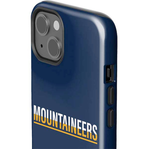 West Virginia University Blue Wood Floor iPhone 15 Plus Impact Case