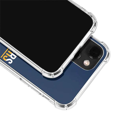 West Virginia University Blue Wood Floor iPhone 14 Plus Clear Case
