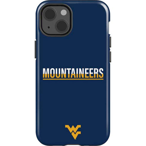 West Virginia University Blue Wood Floor iPhone 14 Impact Case
