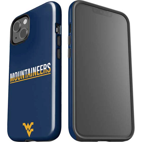 West Virginia University Blue Wood Floor iPhone 14 Impact Case