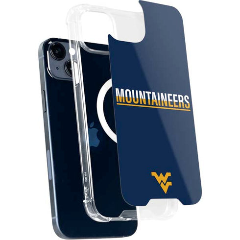West Virginia University Blue Wood Floor iPhone 14 Plus MagSafe Case