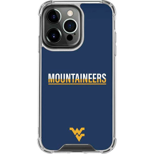West Virginia University Blue Wood Floor iPhone 15 Pro Clear Case