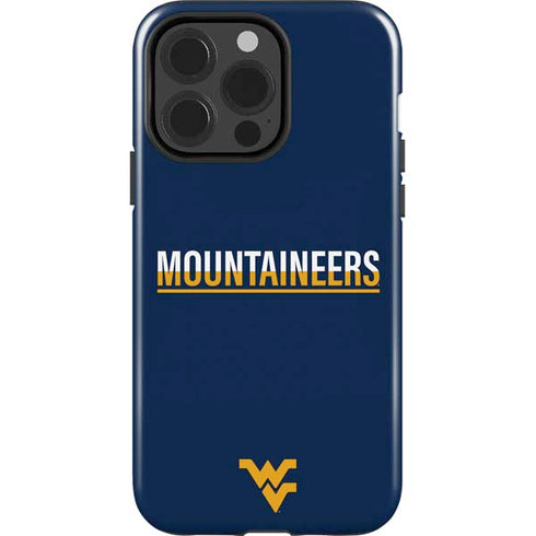 West Virginia University Blue Wood Floor iPhone 14 Pro Impact Case
