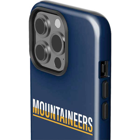 West Virginia University Blue Wood Floor iPhone 14 Pro Impact Case