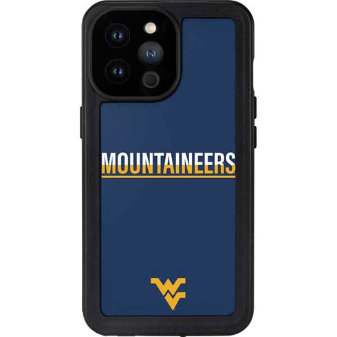 West Virginia University Blue Wood Floor iPhone 14 Pro Max Waterproof Case