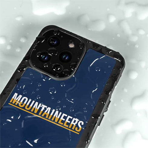 West Virginia University Blue Wood Floor iPhone 14 Pro Max Waterproof Case