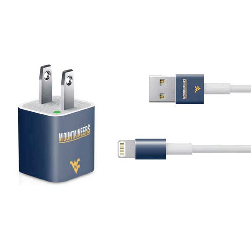 West Virginia University Blue Wood Floor iPhone Charger (5W USB) Skin