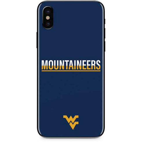West Virginia University Blue Wood Floor iPhone XS Skin