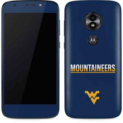 West Virginia University Blue Wood Floor Moto E5 Play Skin