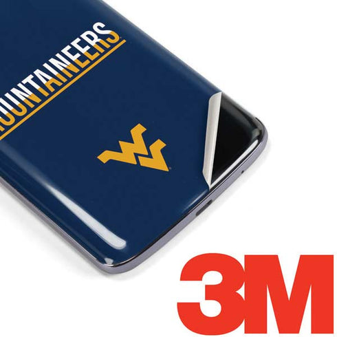 West Virginia University Blue Wood Floor Moto E5 Plus Skin