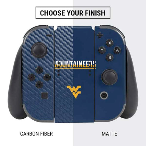 West Virginia University Blue Wood Floor Nintendo Switch Bundle Skin