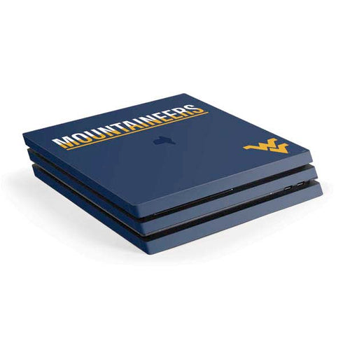West Virginia University Blue Wood Floor PS4 Pro Console Skin