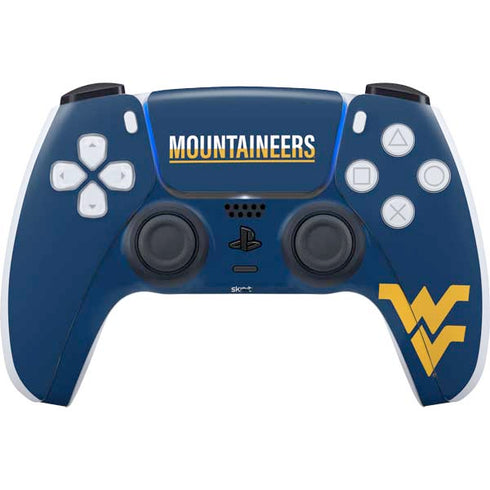 West Virginia University Blue Wood Floor PS5 Controller Skin