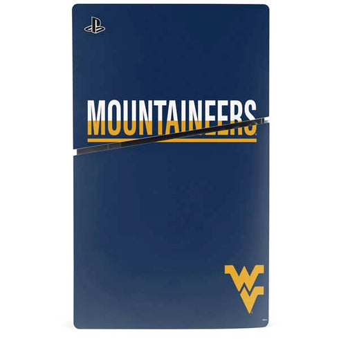 West Virginia University Blue Wood Floor PS5 Slim Digital Edition Bundle Skin