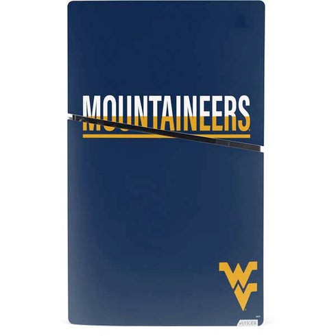 West Virginia University Blue Wood Floor PS5 Slim Digital Edition Bundle Skin