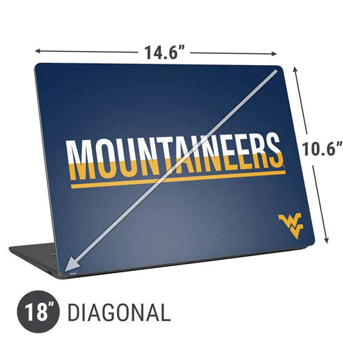 West Virginia University Blue Wood Floor Universal Laptop 18in (14.6 x 10.6in) Skin