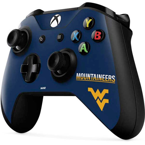 West Virginia University Blue Wood Floor Xbox One X Controller Skin