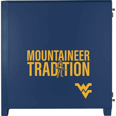West Virginia University Climb Higher Corsair 4000D Tempered Glass Mid-Tower ATX Case Skin