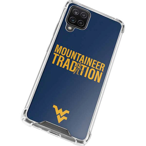 West Virginia University Climb Higher Galaxy A12 Clear Case
