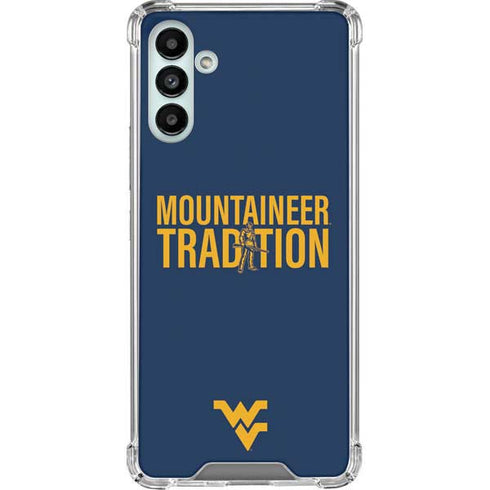West Virginia University Climb Higher Galaxy A13 5G Clear Case