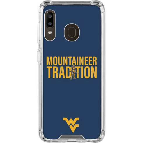 West Virginia University Climb Higher Galaxy A30 Clear Case