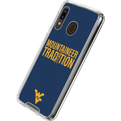 West Virginia University Climb Higher Galaxy A30 Clear Case