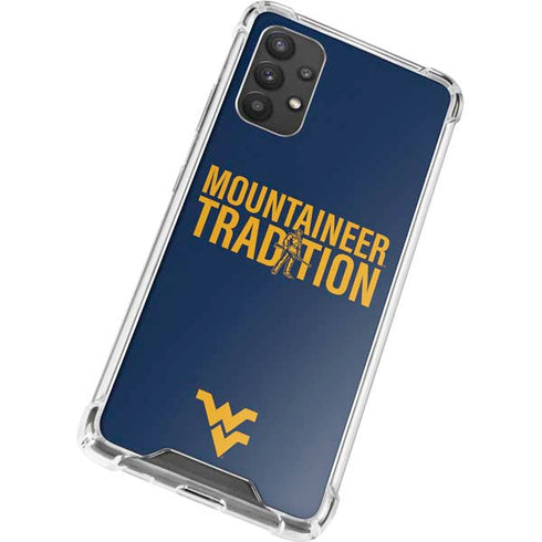 West Virginia University Climb Higher Galaxy A32 5G Clear Case