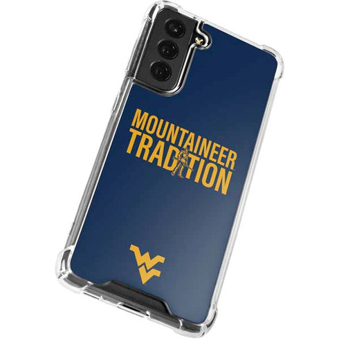 West Virginia University Climb Higher Galaxy S21 FE Clear Case