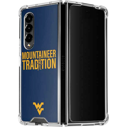 West Virginia University Climb Higher Galaxy Z Fold4 5G Clear Case