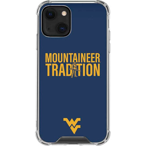 West Virginia University Climb Higher iPhone 14 Plus Clear Case