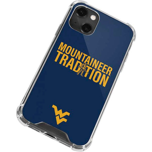 West Virginia University Climb Higher iPhone 14 Plus Clear Case