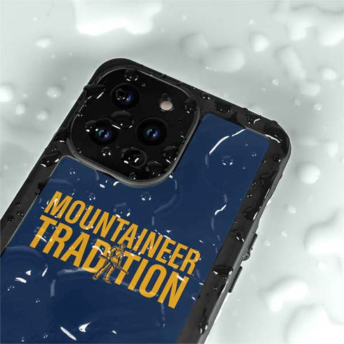 West Virginia University Climb Higher iPhone 14 Pro Max Waterproof Case