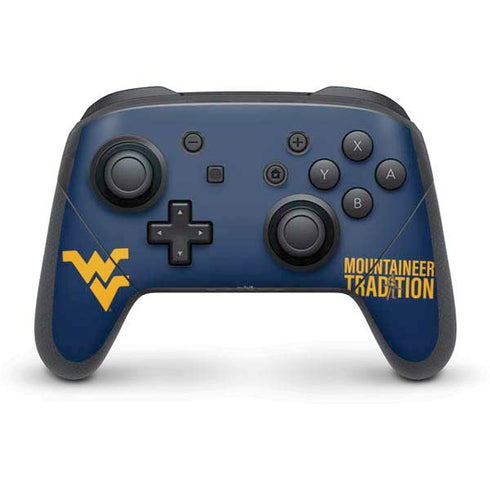 West Virginia University Climb Higher Nintendo Switch Pro Controller Skin