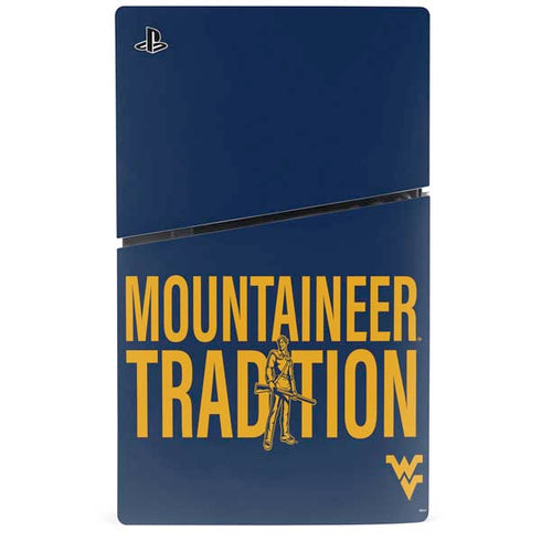 West Virginia University Climb Higher PS5 Slim Digital Edition Bundle Skin