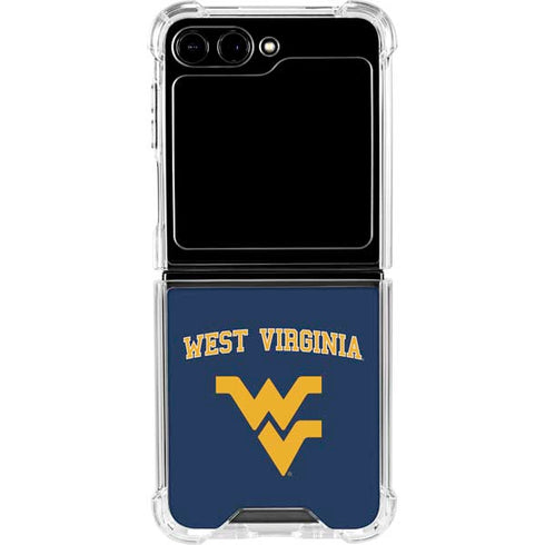 West Virginia University Est 1867 Galaxy Z Flip5 5G Clear Case