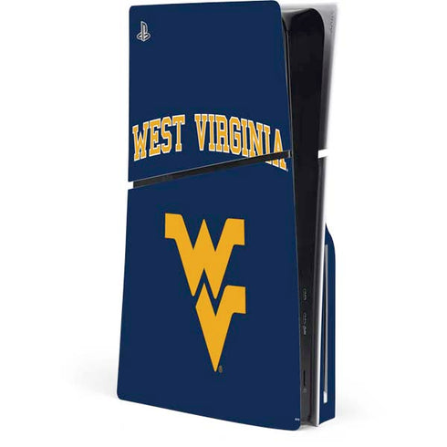 West Virginia University Est 1867 PS5 Slim Disk Console Skin