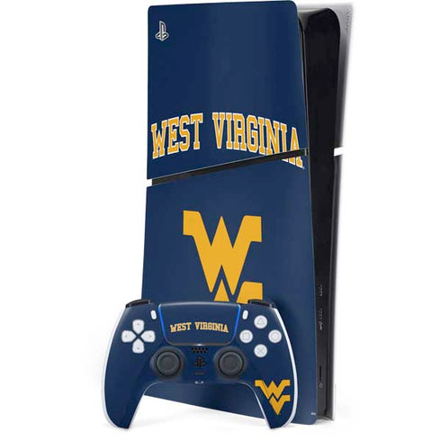 West Virginia University Est 1867 PS5 Slim Digital Edition Bundle Skin