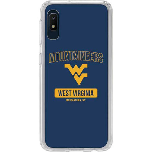 West Virginia University Mountaineers Logo Galaxy A10e Clear Case