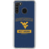 West Virginia University Mountaineers Logo Galaxy A21 Clear Case