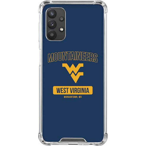 West Virginia University Mountaineers Logo Galaxy A32 5G Clear Case