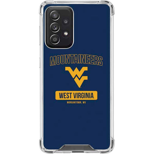 West Virginia University Mountaineers Logo Galaxy A52 5G Clear Case