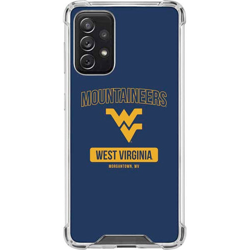 West Virginia University Mountaineers Logo Galaxy A72 5G Clear Case