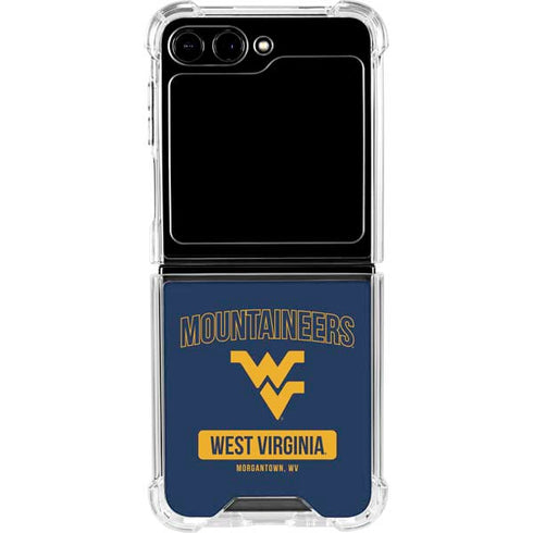 West Virginia University Mountaineers Logo Galaxy Z Flip5 5G Clear Case