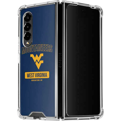 West Virginia University Mountaineers Logo Galaxy Z Fold4 5G Clear Case