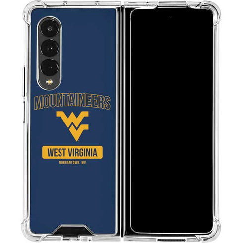 West Virginia University Mountaineers Logo Galaxy Z Fold4 5G Clear Case